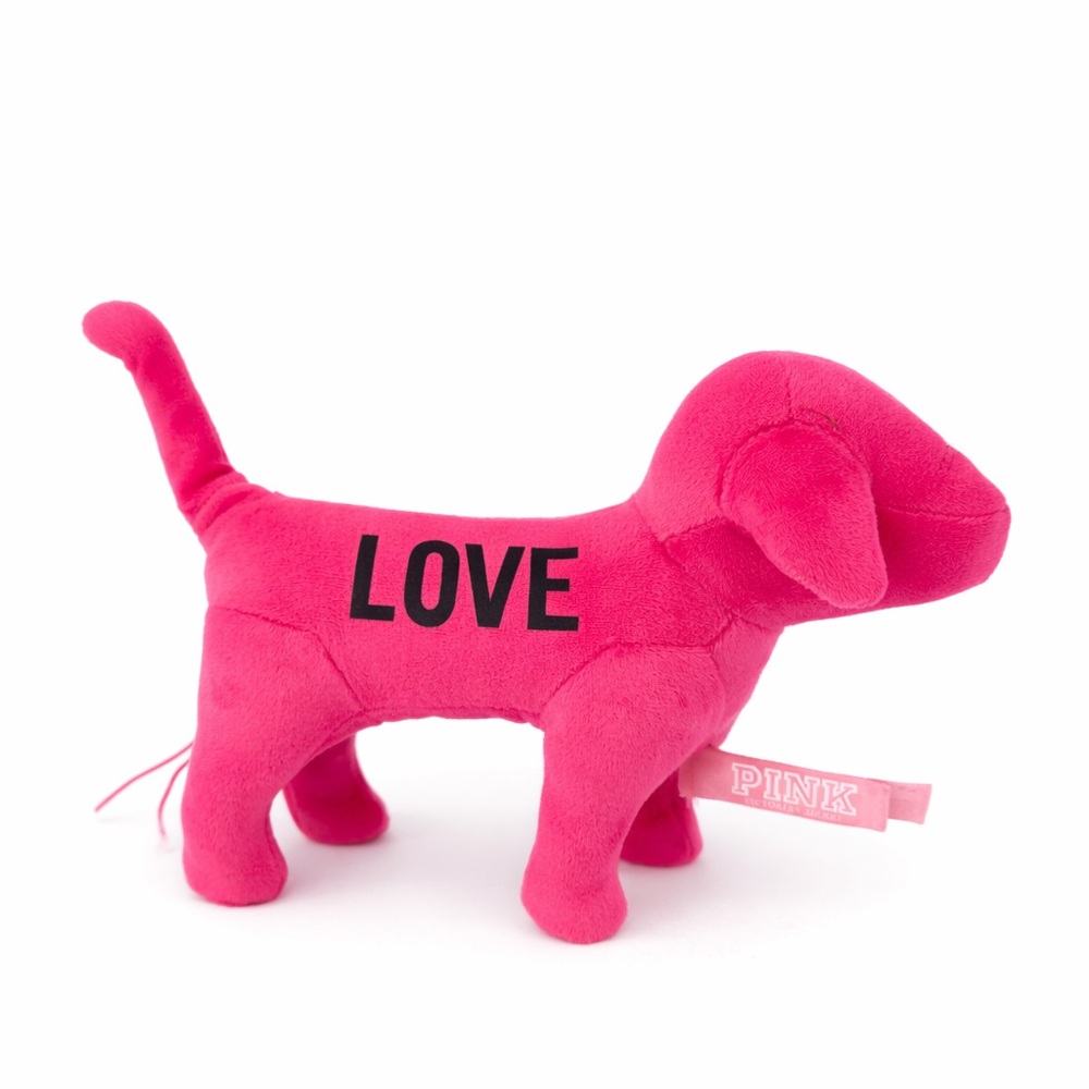 Victorias Secret PINK vintage Pink Dog Plush Toy